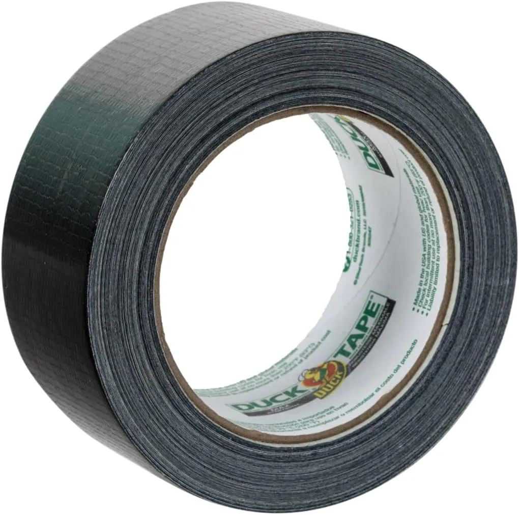 Duck Max Strength Duct Tape Rolls, 1.88 in x 20 yd, Black - Pack of 6