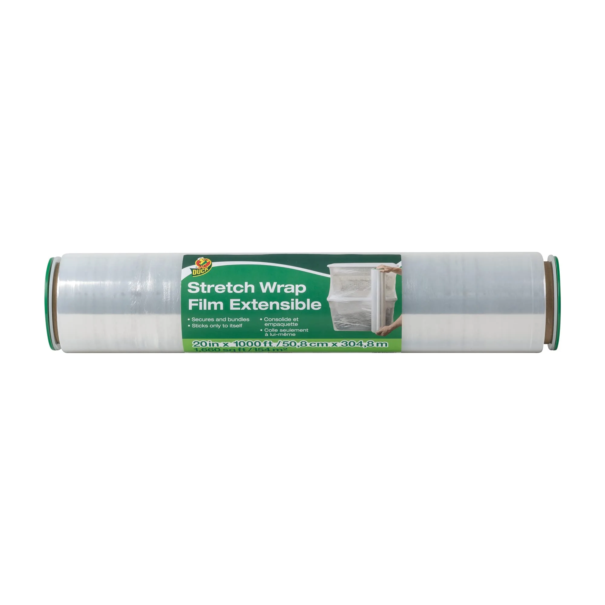 Duck Brand Stretch Wrap Roll, Clear, 20 inches by 1000 feet, 1 pack, 285850