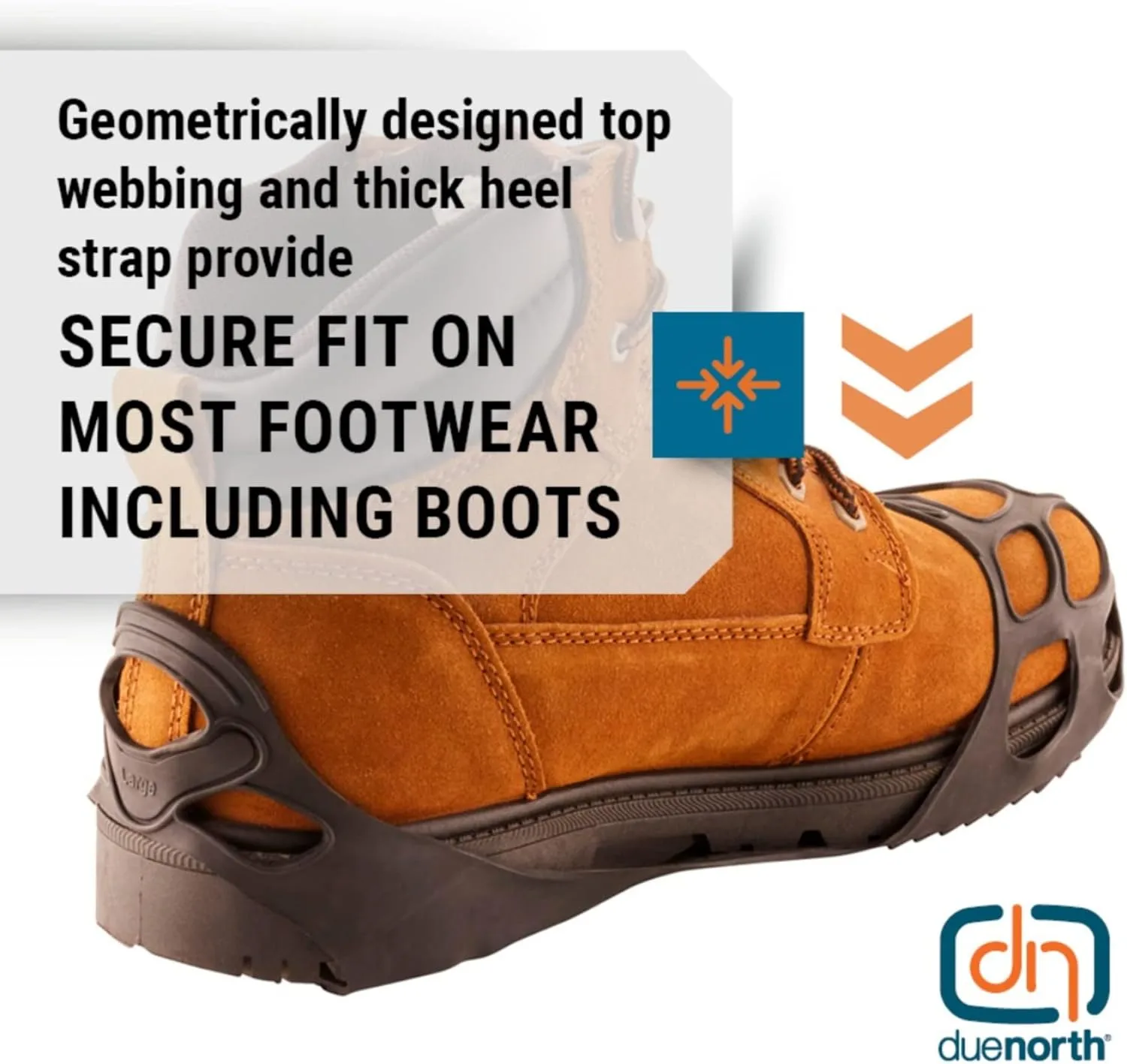 DUE NORTH All Purpose Ice Cleats - Full-Foot Traction Aids for Men & Women