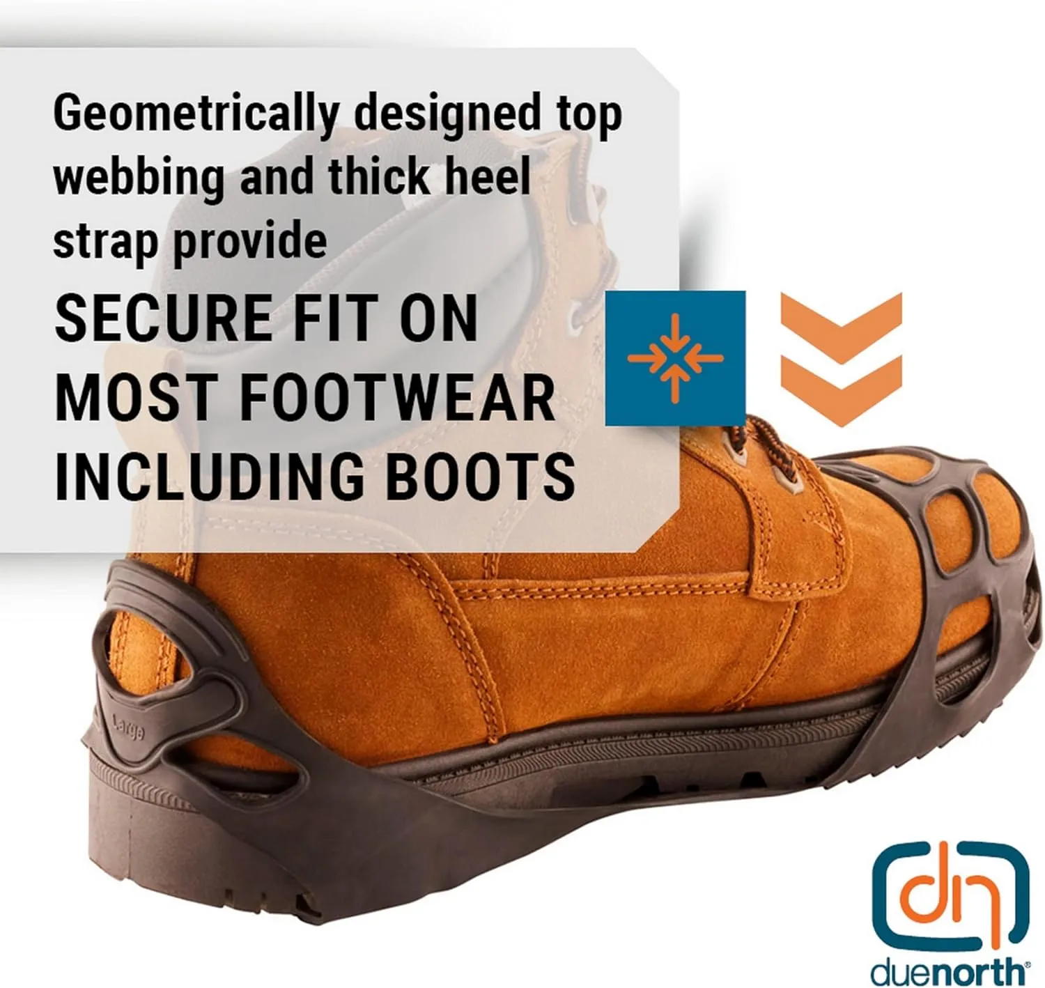 DUE NORTH All Purpose Ice Cleats - Full-Foot Traction Aids for Men & Women