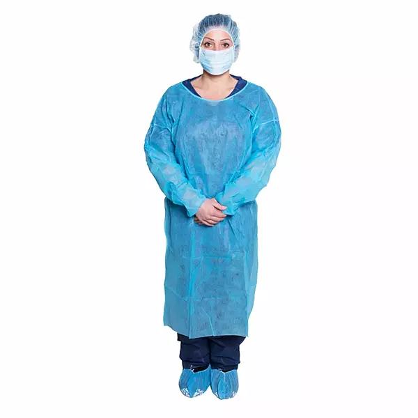 Isolation Gown, Blue (10)