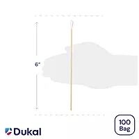 Dukal 9006 Cotton Tipped Applicator, Non-Sterile, 6" (10 Bags of 100) (Pack of 1000)