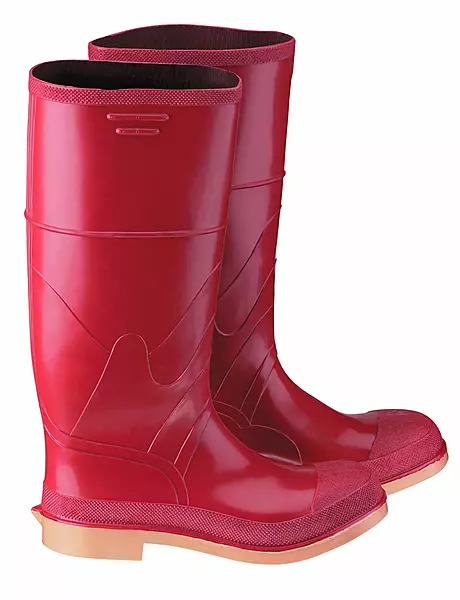 ONGUARD 85324 Urethane/PVC Men's Steel Toe KneeBoots with Chevron Outsole, 16" Height, Size 7