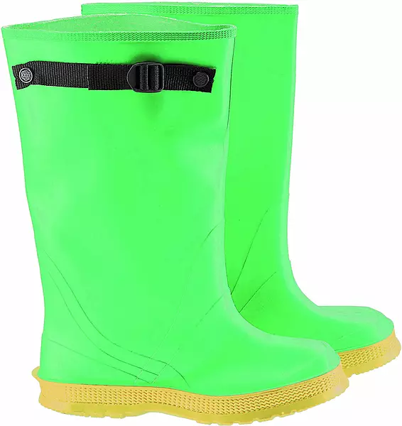 ONGUARD 87050 PVC Alloy Men's Strapper OverBoots with Self-Cleaning Cleated Outsole, 17" Height, Size 11