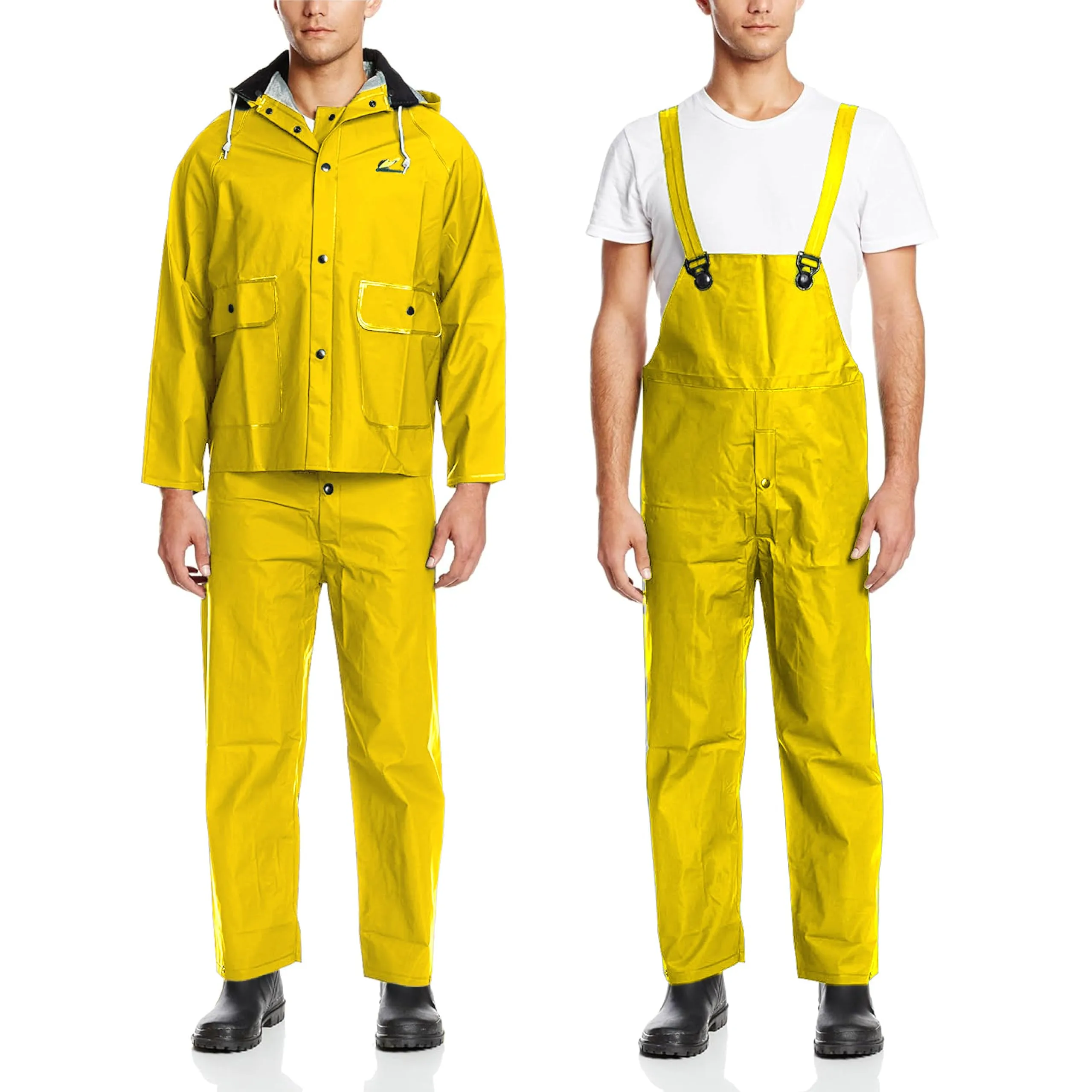 ONGUARD Sitex 3 Pc Rain Suit, 100% Waterproof PVC, Yellow, Size L