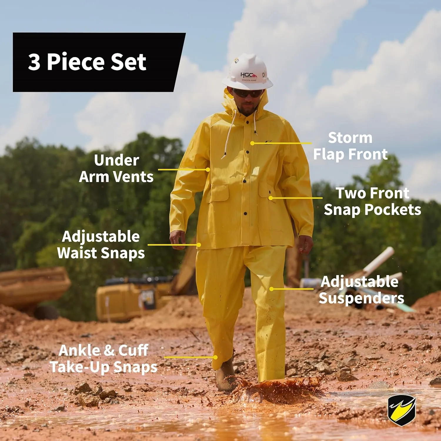 ONGUARD Rain & Chemical Rainsuit (PVC on Polyester)
