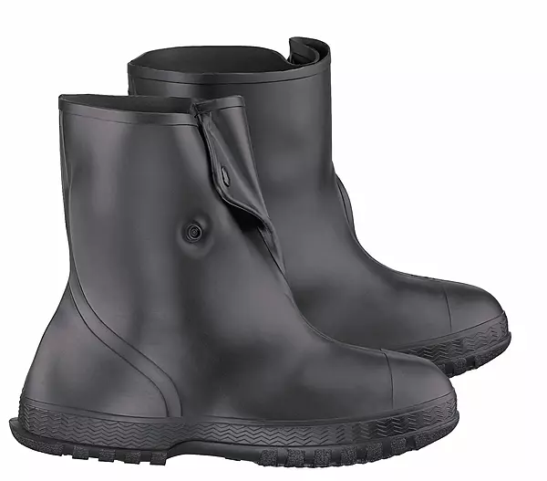 DUNLOP Men's Overshoe with 4-Way Cleated Outsole, X-Large (Size 12-13) - Black