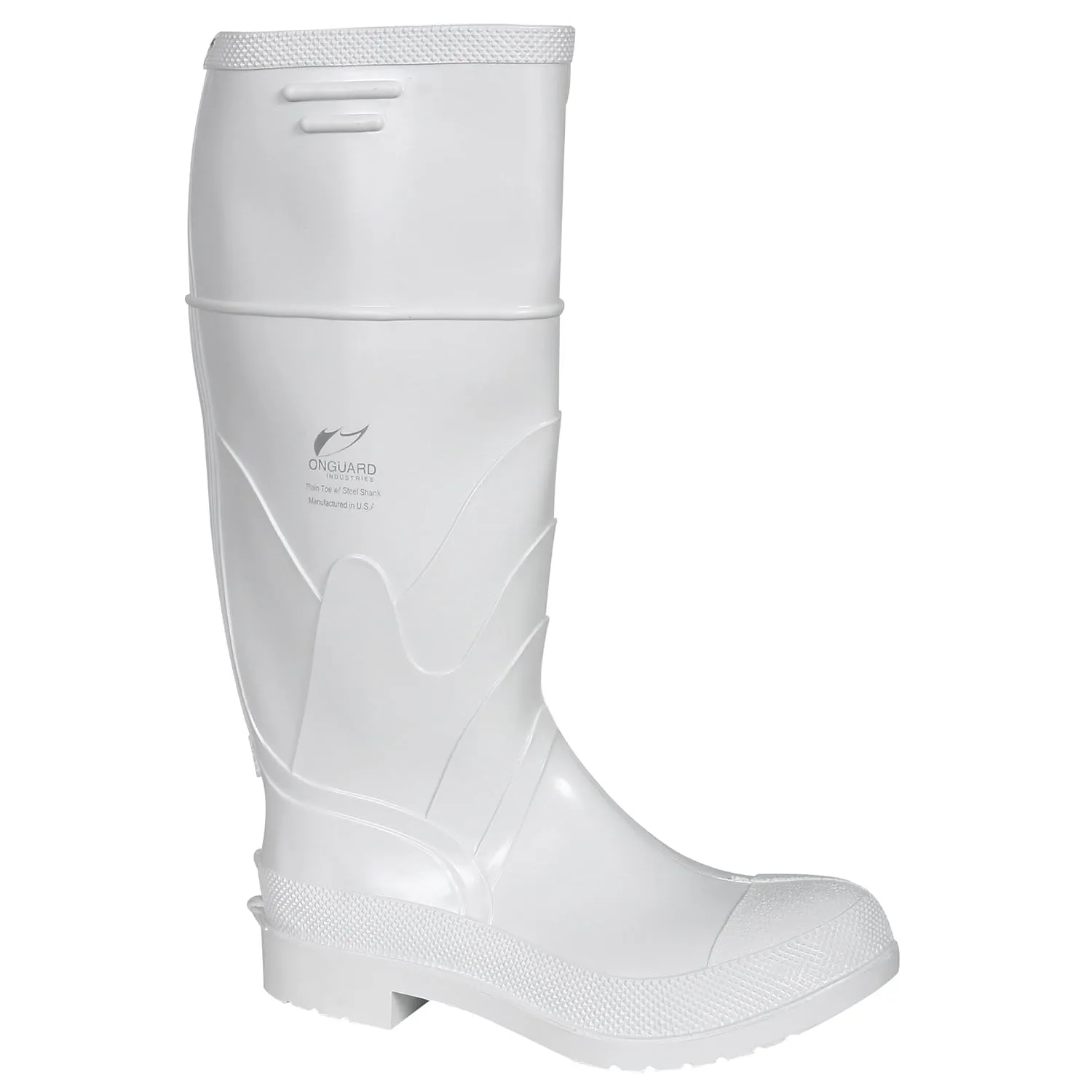 Dunlop Protective Footwear,Plain Toe White Safety Lock, 100% Waterproof PVC, Lightweight and Durable Protective Footwear