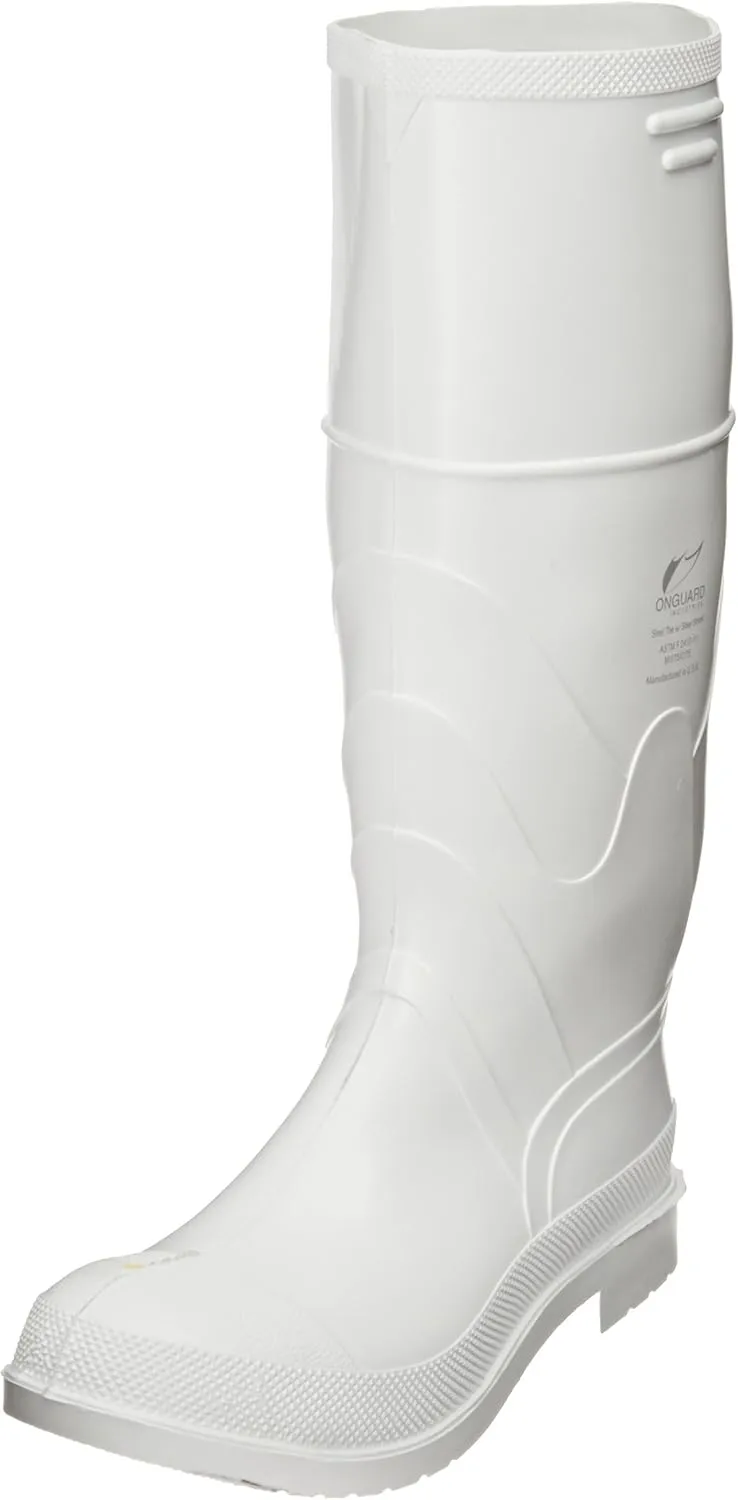 DUNLOP Protective Footwear,Steel Toe White Safety Lock, 100% Waterproof PVC, Lightweight and Durable Protective Footwear