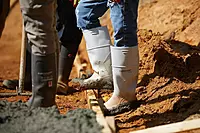 DUNLOP Protective Footwear,Steel Toe White Safety Lock, 100% Waterproof PVC, Lightweight and Durable Protective Footwear