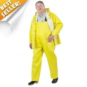 DUNLOP Webtex Rain Jacket with Attached Hood, Size Medium