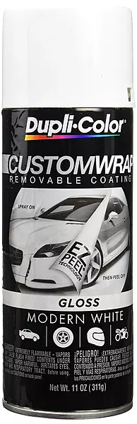 Dupli-Color Custom Wrap Removable Coatings, Gloss, Modern White, 11 oz
