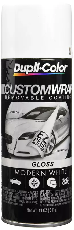 Dupli-Color Custom Wrap Removable Coatings, Gloss, Modern White, 11 oz