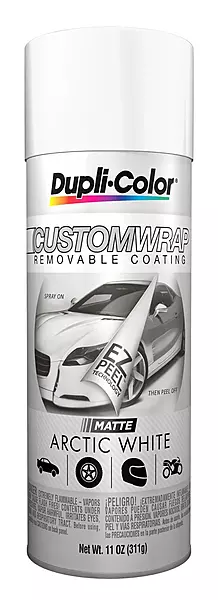 Dupli-Color ECWRC7987 Custom Wrap Matte Removable Automotive Paint – Arctic White - 11 oz Aerosol Can