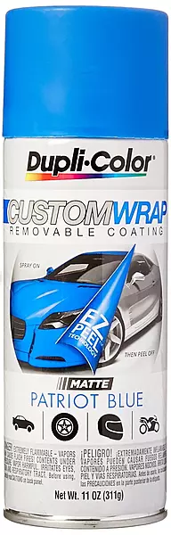 Dupli-Color ECWRC7967 Custom Wrap Matte Removable Automotive Paint – Patriot Blue Spray Paint - 11 oz. Aerosol Can