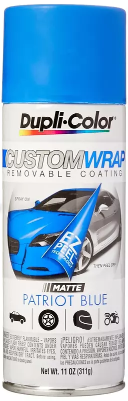 Dupli-Color ECWRC7967 Custom Wrap Matte Removable Automotive Paint – Patriot Blue Spray Paint - 11 oz. Aerosol Can