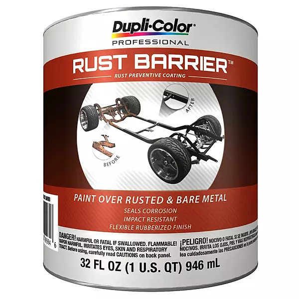 Dupli-Color ERBQ10000 Professional Rust Barrier, Flat, Black, 1 Quart.