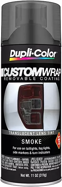 Dupli-Color ECWRC8157 Custom Wrap Lens Tint Removable Automotive Paint - Smoke Spray Paint - 11 oz. Aerosol Can