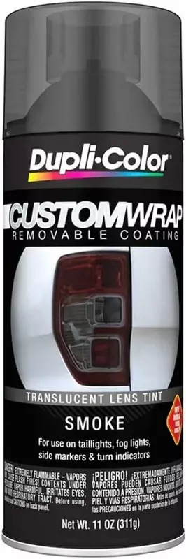 Dupli-Color ECWRC8157 Custom Wrap Lens Tint Removable Automotive Paint - Smoke Spray Paint - 11 oz. Aerosol Can