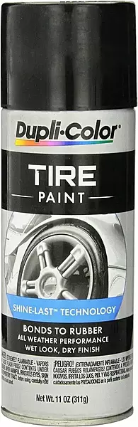 Dupli-Color TP101 Tire Paint – Black Spray Paint - 11 oz. Aerosol Can
