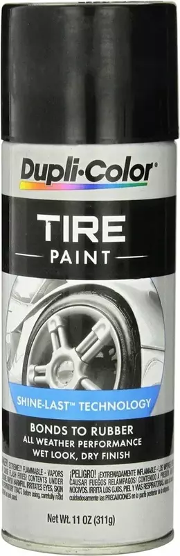 Dupli-Color TP101 Tire Paint – Black Spray Paint - 11 oz. Aerosol Can