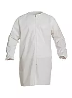 DuPont ProClean Microporous Film Frock with Zipper Closure, White, Medium, 30-Pack White Medium