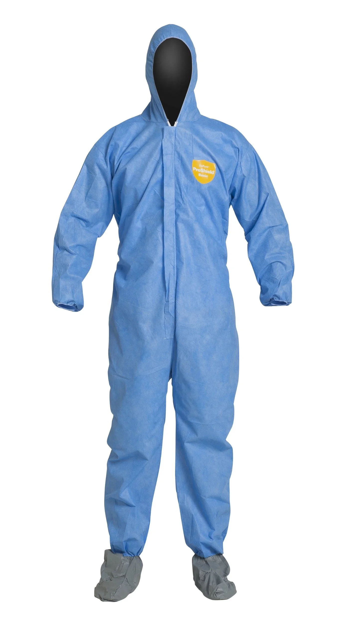 DuPont ProShield 10 Disposable Protective Coverall with Elastic Cuff, Standard Fit Hood and Attached Skid-Resistant Boots