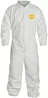 PB125SWH4X0025 4X White 12 mil ProShield Chemical Protection Coveralls (25 Each)