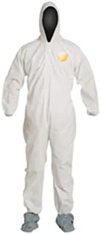 PB122SWH4X0025 4X White 12 mil ProShield Chemical Protection Coveralls (25 Each)