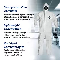 DuPont ProShield 50 Protective Coverall with Standard Fit Hood and Serged Seams, White, 2X-Large, 25-Pack