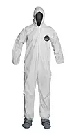 DuPont ProShield 50 Protective Coverall with Standard Fit Hood and Serged Seams, White, 2X-Large, 25-Pack