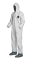 DuPont ProShield 50 Protective Coverall with Standard Fit Hood and Serged Seams, White, 2X-Large, 25-Pack