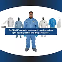 DuPont ProShield 50 Protective Coverall with Standard Fit Hood and Serged Seams, White, 2X-Large, 25-Pack