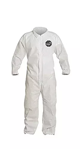 PB125SWH2X0025 2X White 12 mil ProShield Chemical Protection Coveralls (25 Each)