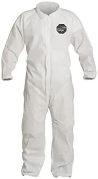 PB125SWH2X0025 2X White 12 mil ProShield Chemical Protection Coveralls (25 Each)
