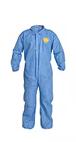 DuPont ProShield 10 Disposable Protective Coverall with Serged Seams, Elastic Cuff and Ankles, Blue, 3X-Large, 25-Pack
