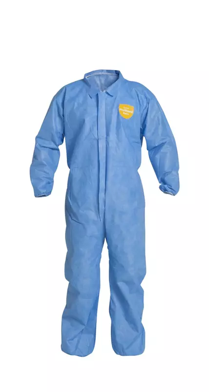 DuPont ProShield 10 Disposable Protective Coverall with Serged Seams, Elastic Cuff and Ankles, Blue, 3X-Large, 25-Pack
