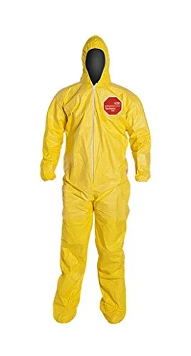 DUPONT Tychem 2000 Disposable Coverall, Zipper Closure