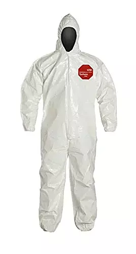 DuPont Tychem 4000 Coverall, Hooded, Zipper Front - 3X-Large