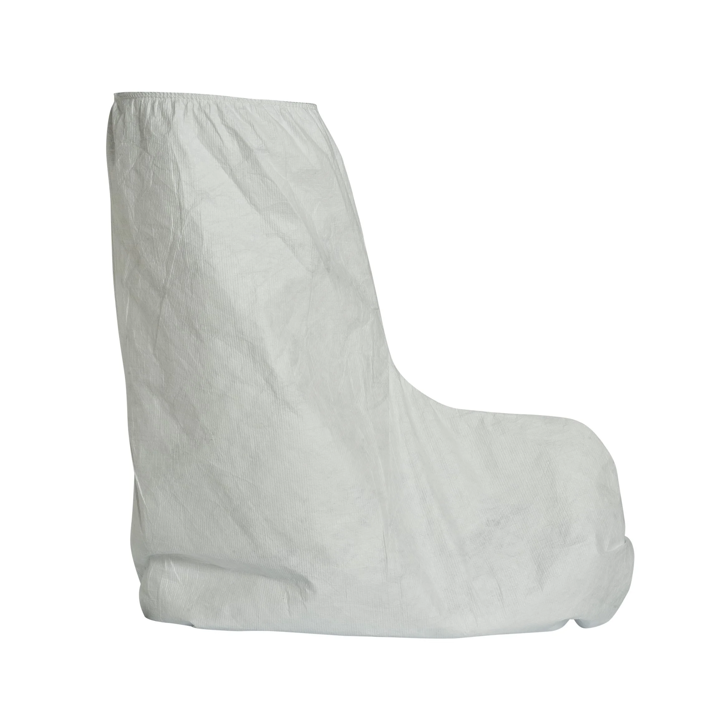 DuPont Tyvek 400 TY454S 18-Inch High Boot Cover with Tyvek FC Skid-Resistant Sole and Elastic Top, White