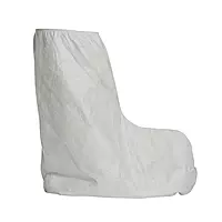 DuPont Tyvek 400 TY454S 18-Inch High Boot Cover with Tyvek FC Skid-Resistant Sole and Elastic Top, White