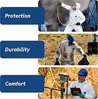 DuPont Tyvek 400 TY122S Disposable Protective Coverall Hood, Boots 25-pack 2X-Large White