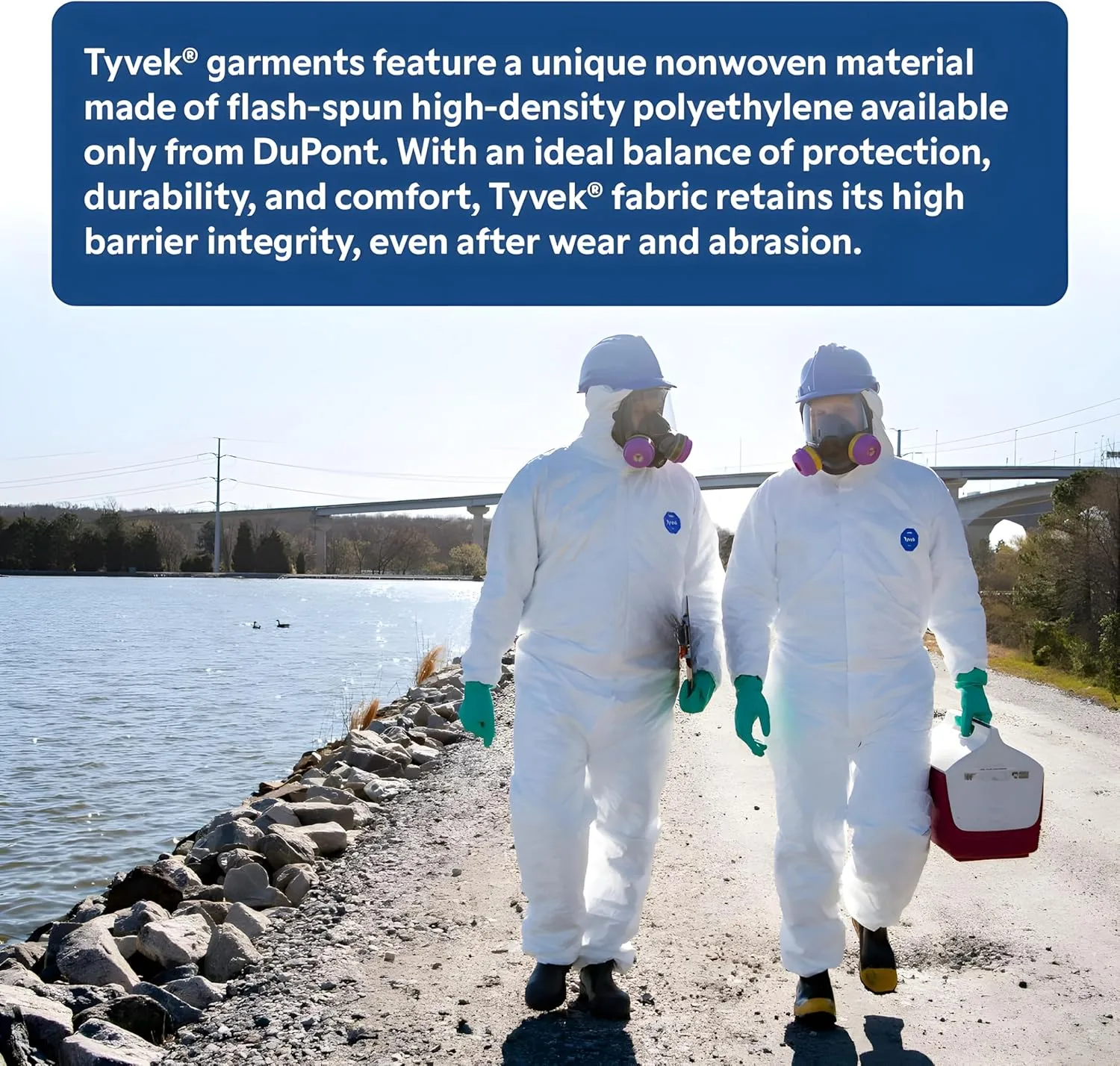 DuPont FC450SGY0002 Safespec 2.0 5.4 mil Tyvek FC Disposable Shoe Cover with Elastic Closure, 17-1/2'' One Size Fits All