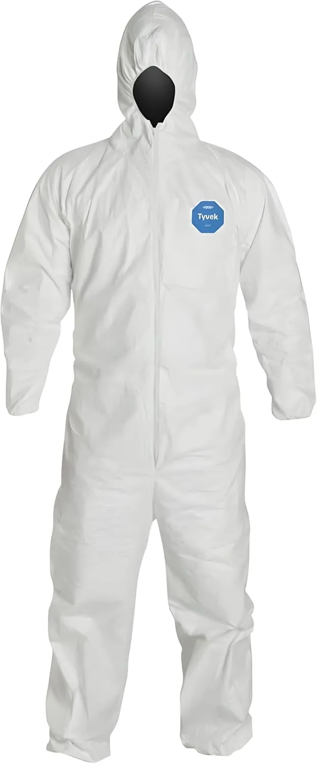 DuPont Tyvek 400 TY127S Disposable Protective Coverall with Respirator-Fit Hood