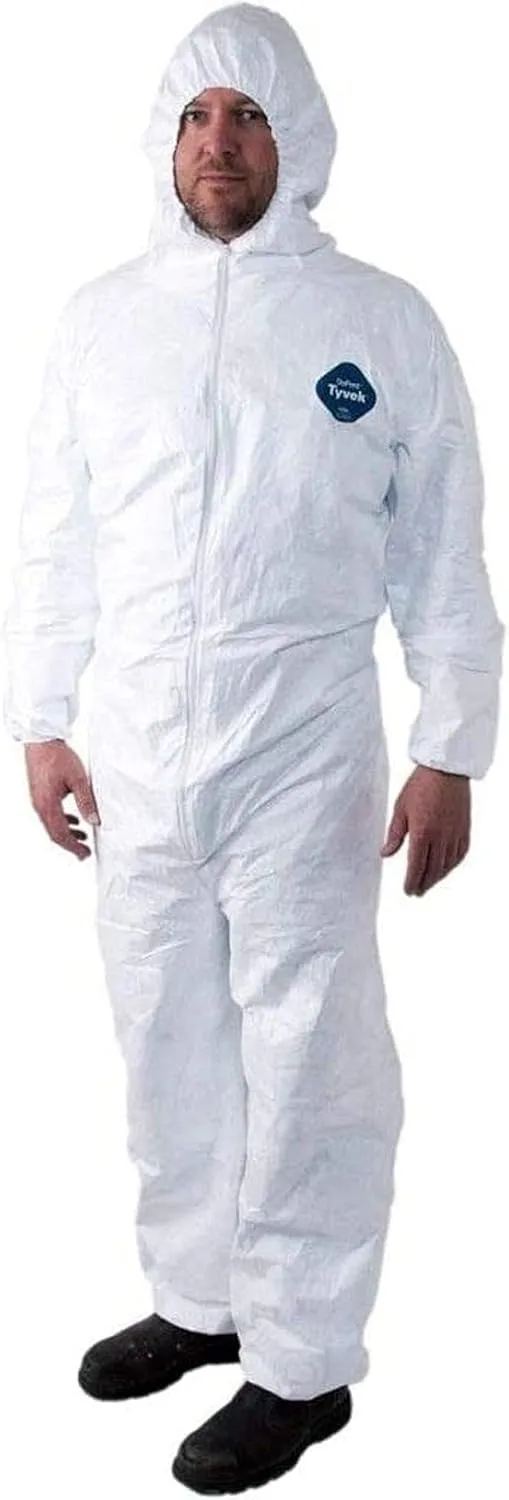 DuPont Tyvek 400 Hooded Coveralls with Elastic Wrists & Ankles