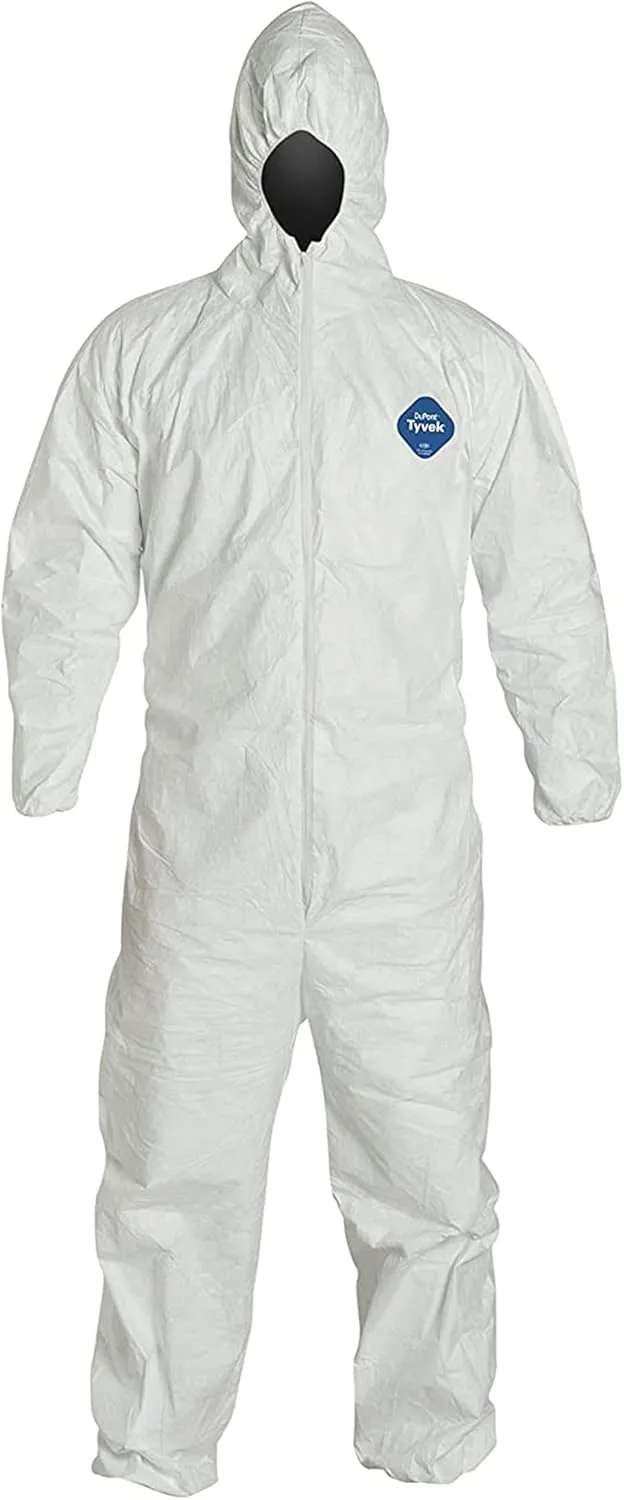 DuPont Tyvek 400 Hooded Coveralls with Elastic Wrists & Ankles