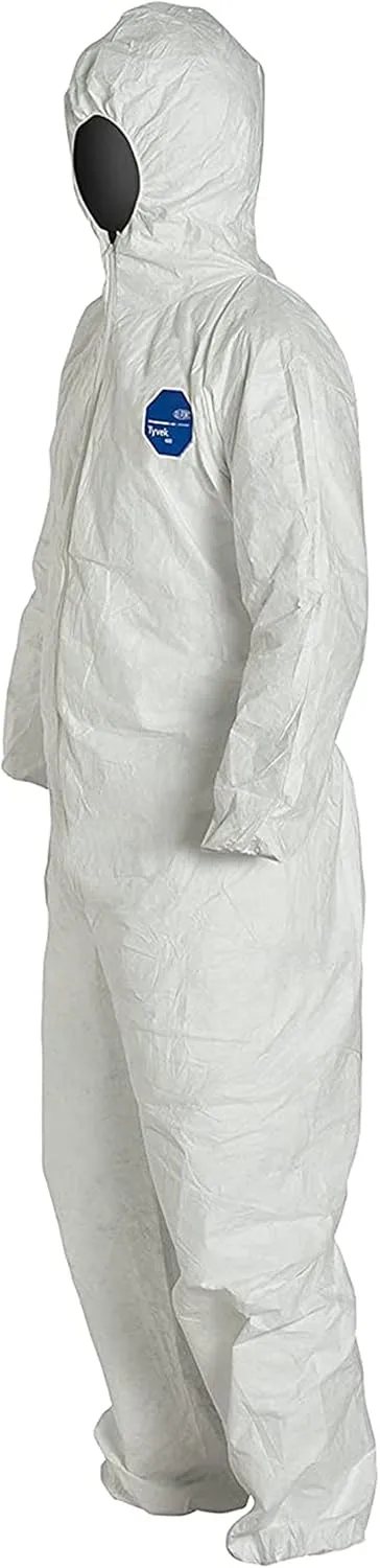 DuPont Tyvek 400 Hooded Coveralls with Elastic Wrists & Ankles