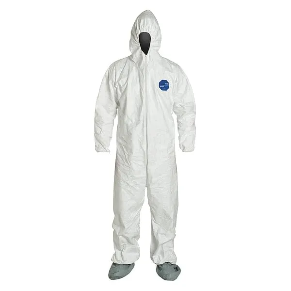 DuPont Personal Protection TY122SWH5X00 5X White Safespec Tyvek Flash Spun Polyethy
