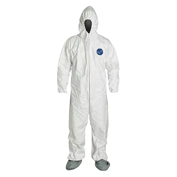 DuPont Personal Protection TY122SWH5X00 5X White Safespec Tyvek Flash Spun Polyethy