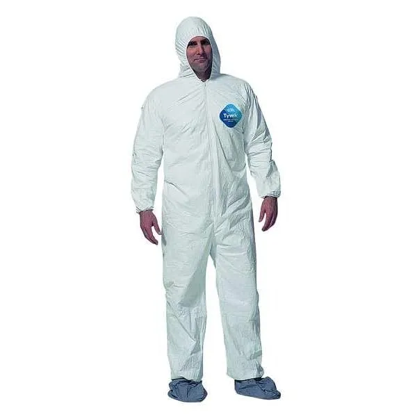 DuPont Personal Protection TY122SWH5X00 5X White Safespec Tyvek Flash Spun Polyethy